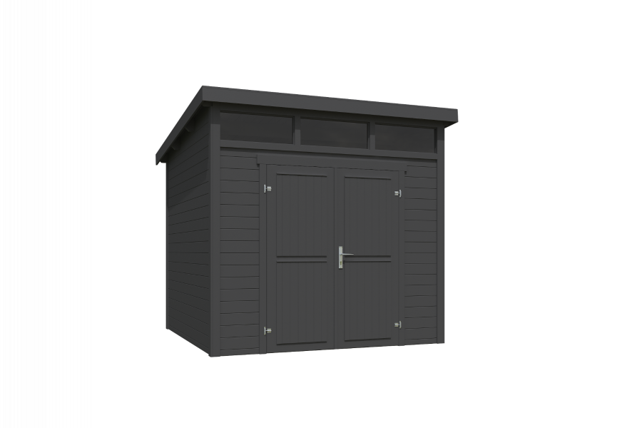 Outdoor Life Kibo Tuinhuis 250x250 cm 28 mm vuren Carbon Grey gecoat