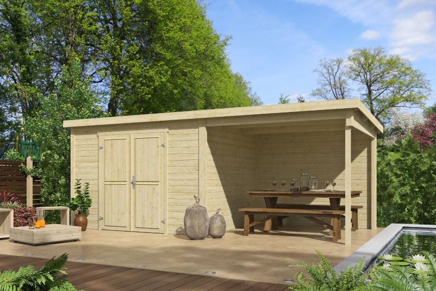 Outdoor Life Kjeld Tuinhuis 550x250 cm 28 mm vuren blank