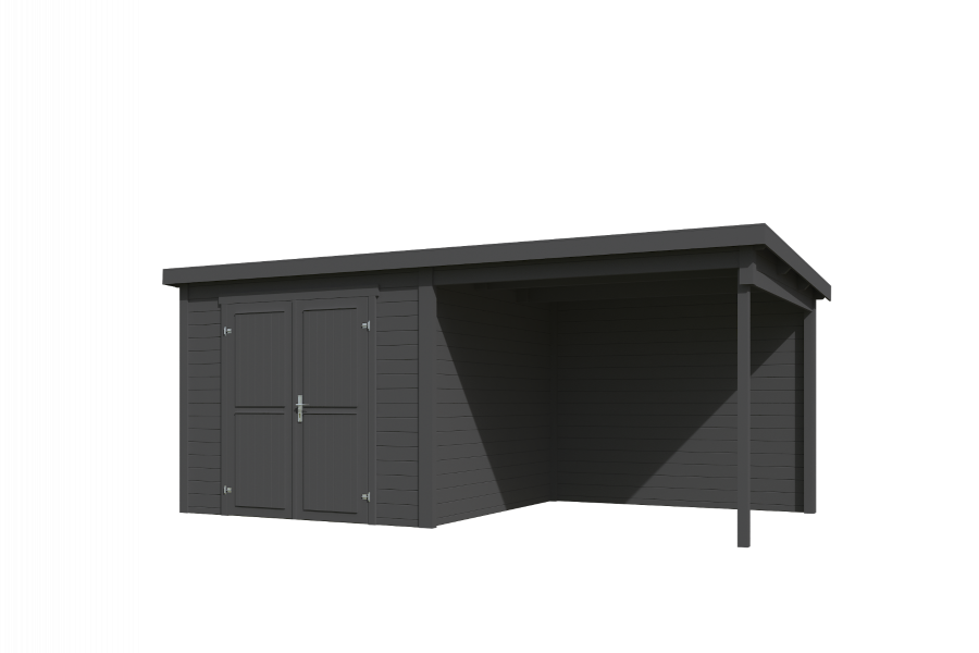 Outdoor Life Lars Tuinhuis 500x250 cm 28 mm vuren Carbon Grey gecoat