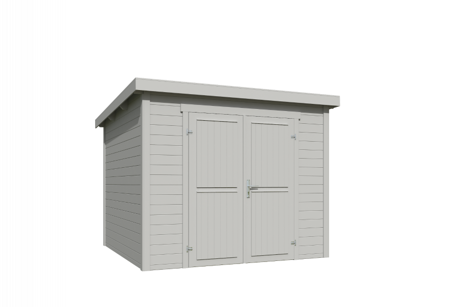 Outdoor Life Mila Tuinhuis 200x200 cm 28 mm vuren Platinum Grey gecoat