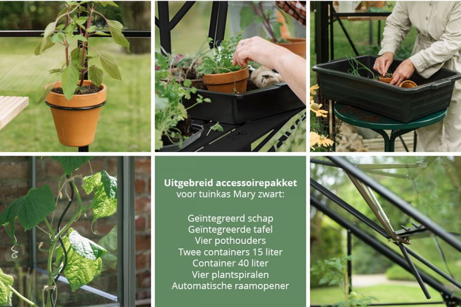 Tuinkas Mary IV - 212x430 cm - Zwart - Full Options