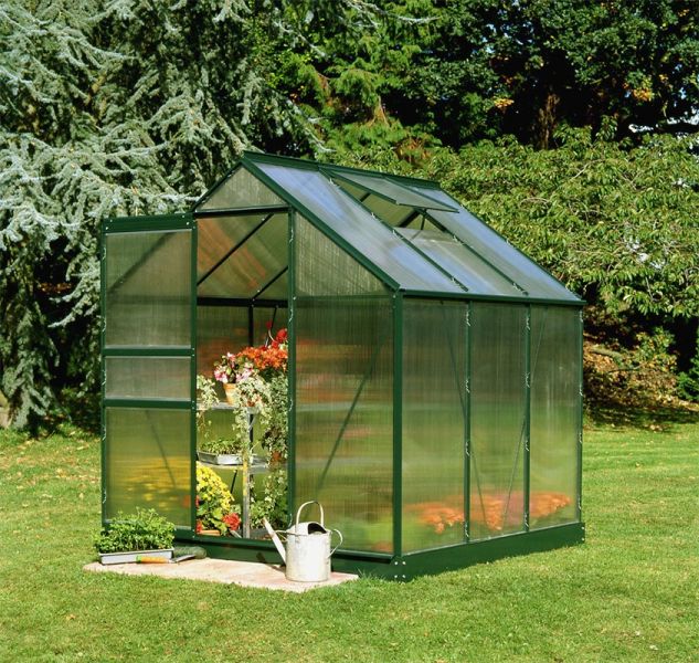 Tuinkas Popular 66 klassiek groen - 4 mm polycarbonaat - 193x195 cm