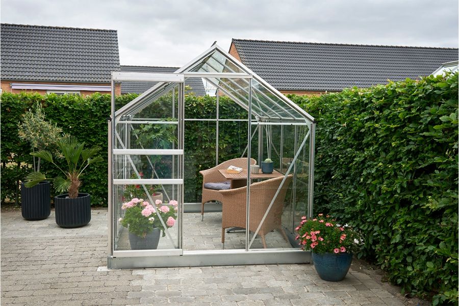 Tuinkas Popular 86 aluminium - 3 mm tuindersglas - 193x257 cm