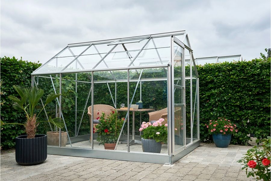 Tuinkas Popular 86 aluminium - 3 mm tuindersglas - 193x257 cm