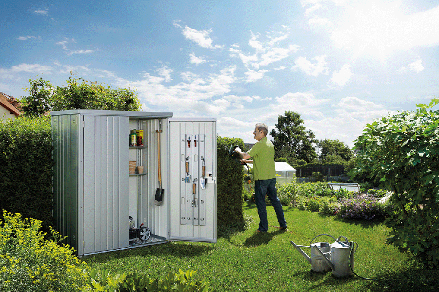 Biohort Metalen Tuinkast 150 LARGE - Zilver - 156x155x184 cm
