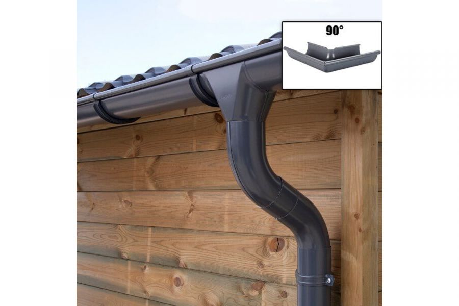 Verzinkte dakgootset 2160 cm Antraciet
