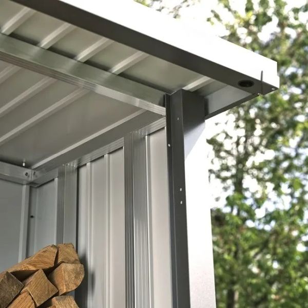 Biohort WoodStock metalen multi opslagplaats 157x102x199 cm zilver