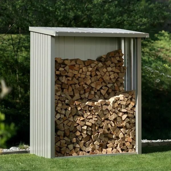 Biohort WoodStock metalen multi opslagplaats 157x102x199 cm zilver