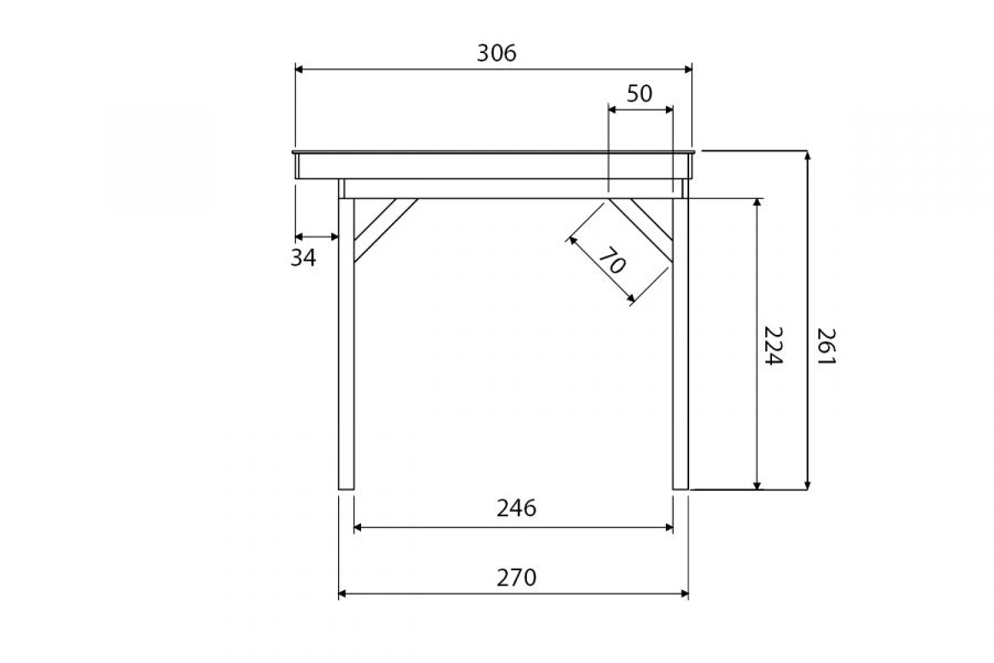 Buitenverblijf GRANDIOSE Plat dak - 600x270 cm