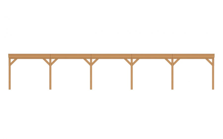 Buitenverblijf Sublime Plat dak - 1500 x 350 cm