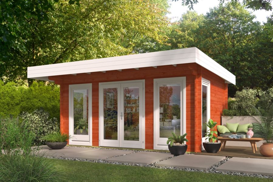 Tuindeco Yorick Blokhut 500x380 cm 44 mm vuren red class wood geïmpregneerd