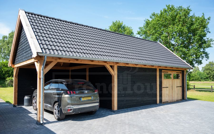 Trendhout Overkapping Zadeldak XXL 655x595 cm