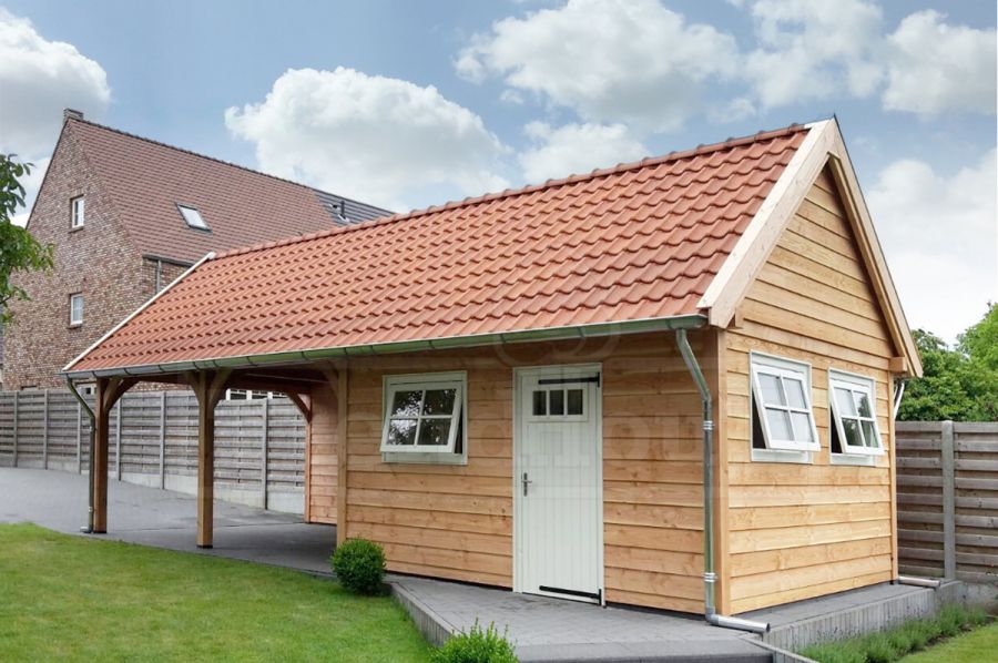 Trendhout Overkapping Zadeldak XXL 655x595 cm