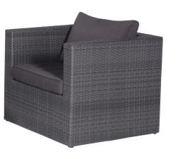 Montana lounge fauteuil - earl grey - dark antraciet