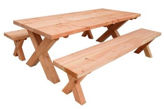 Tuinset Xavi Excellent Hillhout 1 tafel + 2 banken