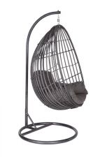 Panama hangstoel - eivormig - carbon black - earl grey - lightgrey