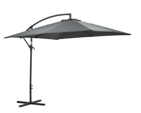 Corfu parasol - 250x250 cm - carbon black - dark grey
