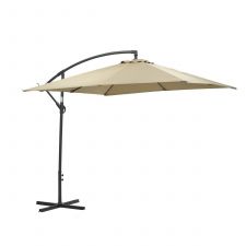Corfu parasol - 250x250 cm - carbon black - taupe