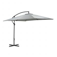 Corfu parasol - 250x250 cm - carbon black - light grey