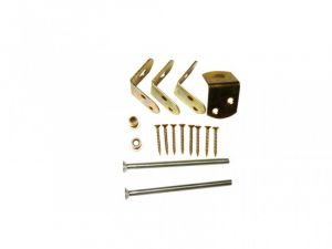 Unibeslag-set zink voor betonpalen 10x10 cm met doorgeboorde gaten