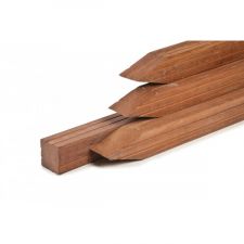 Azobé palen geschaafd 2 V-groeven 6,5x6,5x305 cm