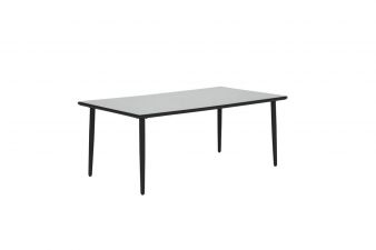 Perth dining tafel 180x100 cm - carbon black / dark grey