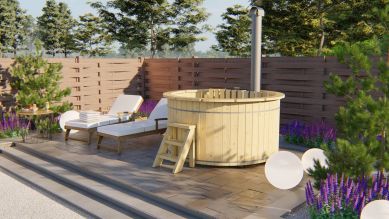 Hottub inclusief interne aluminium kachel Ø200 cm - 1 stuk beschikbaar