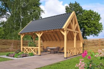Kapschuur Billund XXL Type 4 Red Class Wood 700x512cm - geïmpregneerd