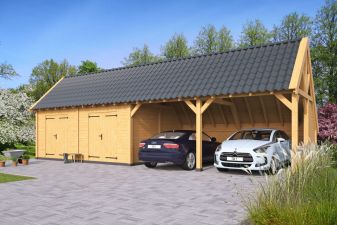 Kapschuur Billund XXL Type 12 Red Class Wood 1386x512cm - geïmpregneerd