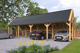 Kapschuur Billund XXL Type 9 Red Class Wood 1386x512cm - geïmpregneerd