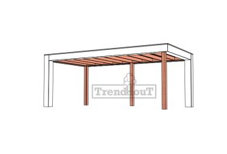 Buitenverblijf Verona 625x335 cm - Plat dak model links