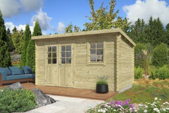 Blokhut Amira 380x230 cm - Groen geïmpregneerd main