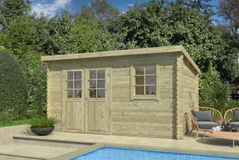 Blokhut Amira 380x275 cm - Groen geïmpregneerd main