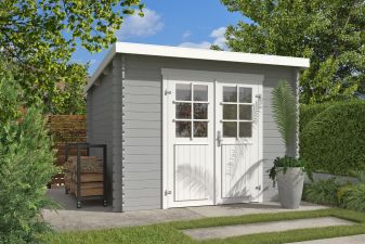 Blokhut Nadia 275x230 cm - Platinum Grey-Wit gecoat main