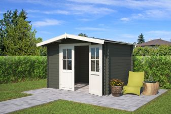 Blokhut Baltimore 292x230 cm - Carbon Green-Wit gecoat main