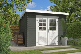 Blokhut Nadia 275x230 cm - Carbon Grey-Wit gecoat main