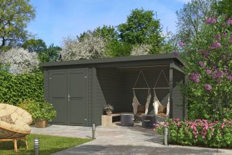 Tuinhuis Finn 450x250 cm - Green Grey gecoat - main