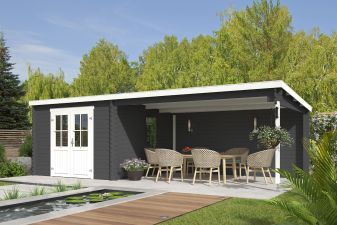 Blokhut St. Louis 681x292 cm - Carbon Grey-Wit gecoat main