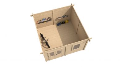 Lugarde Select Modern tuinhuis Rotterdam 388x388cm - Onbehandeld