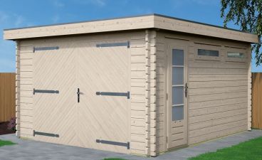Actie garage Platdak 370x470cm 28mm