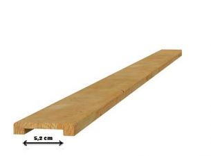 Afdeklatten voor tuinschermen grenen - sponning 5,2 cm