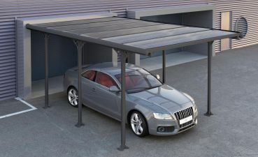 Metalen carport Andy B 313x502 cm antraciet