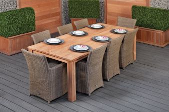 Teak dinner tafel Rustiek 300 | Tafel 300x100x80 cm