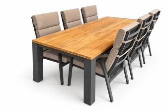 Tuinset Aurum met 6 stoelen