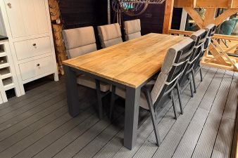 Tuinset Aurum – Tafel met 6 verstelbare stoelen