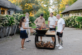 Barbecue BIG Jack 3.0 Blackline - incl. pook en houtopslag - Ø 80 cm