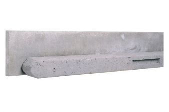 Betonpaal grijs 10x10x310 cm t.b.v. rechtschermen 180 cm hoog t.b.v. betonplaten