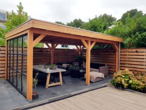 Trendhout Refter XL overkapping 600x400 cm - Totaalpakket