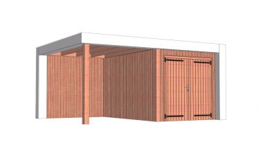 Buitenverblijf Verona 520x400 cm - Plat dak model rechts - combinatie 1