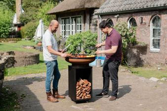 Barbecue Camarada Base Black top Corten - incl. houtopslag - Ø70 cm